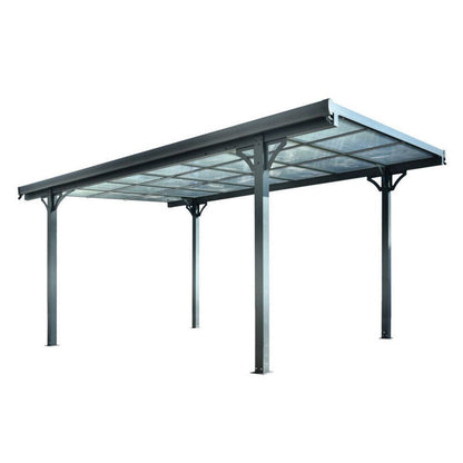 Freestanding Carport Pent-Roof (4960mm L x 3000mm W x 2150/2300mm H)