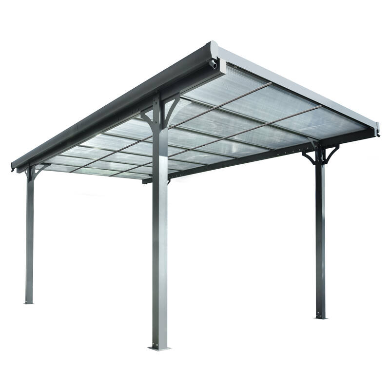 Freestanding Carport Pent-Roof (4960mm L x 3000mm W x 2150/2300mm H)