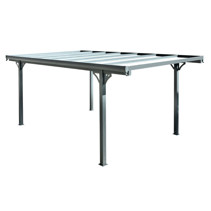 Freestanding Carport Pent-Roof (4960mm L x 3000mm W x 2150/2300mm H)