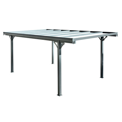 Freestanding Carport Pent-Roof (4960mm L x 3000mm W x 2150/2300mm H)