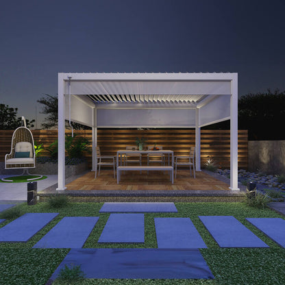 Manual Curtain Blind 370 L x 236 H cm White