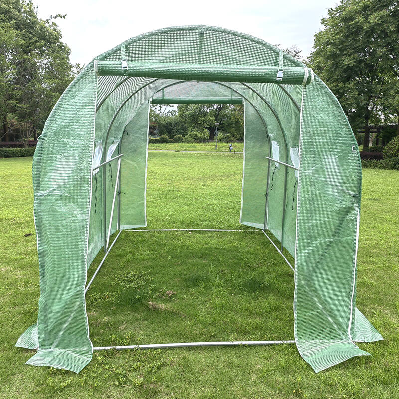 3m x 2m x 2m Tunnel (Side Open) Greenhouses Strong Galvanised Frame