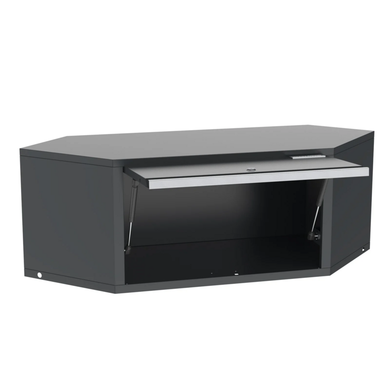 PRO SERIES 2610/3240mm x 580mm x 2020mm BLACK WORKSHOP GARAGE STORAGE CABINET