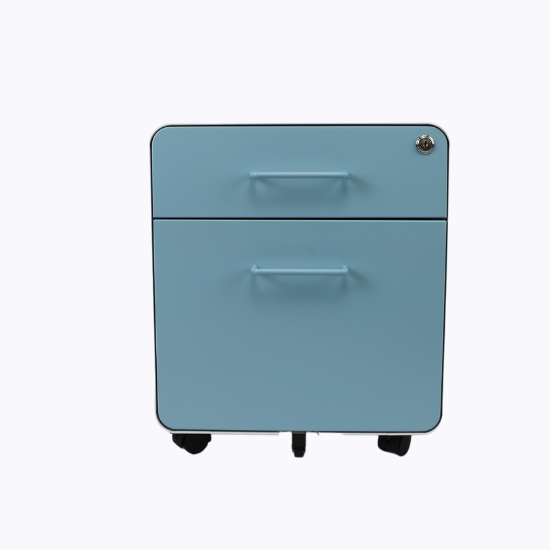2 Drawers Mobile File Cabinet - Blue