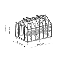 Glasshouse(Green Edition) 4mm toughened glass 2440 x 3640 x 2500mm