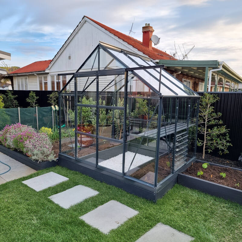 Glasshouse 4mm toughened glass 2440 x 2440 x 2340mm