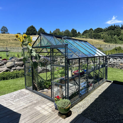 Glasshouse 4mm toughened glass 2440 x 3040 x 2340mm