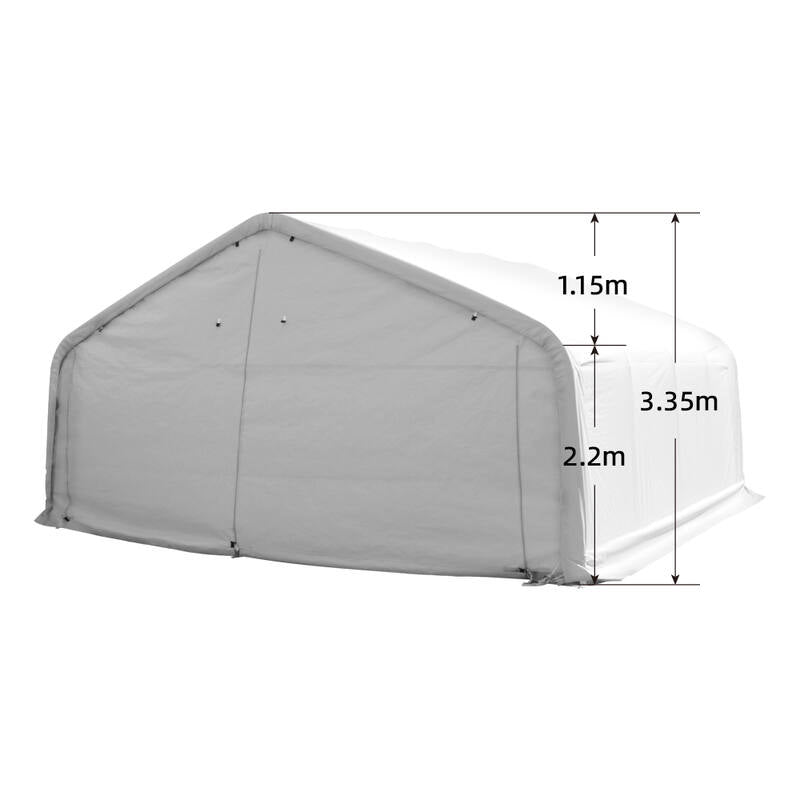 Double Canopy Carport Heavy Duty Tent Garage 6M x6M