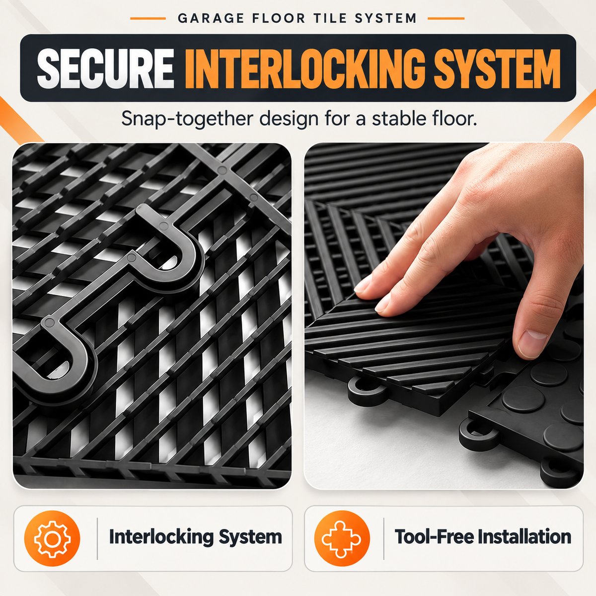 New Model Interlocking Garage Floor Tiles 40x40x1.8 cm Deck Tile  steelmates
