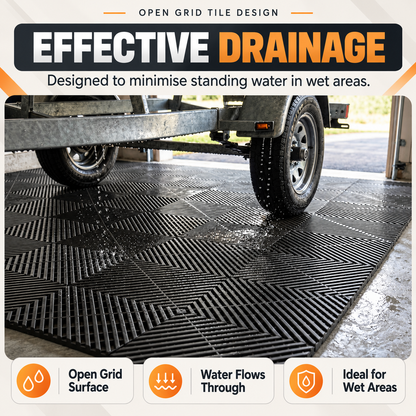 New Model Interlocking Garage Floor Tiles 40x40x1.8 cm Deck Tile  steelmates