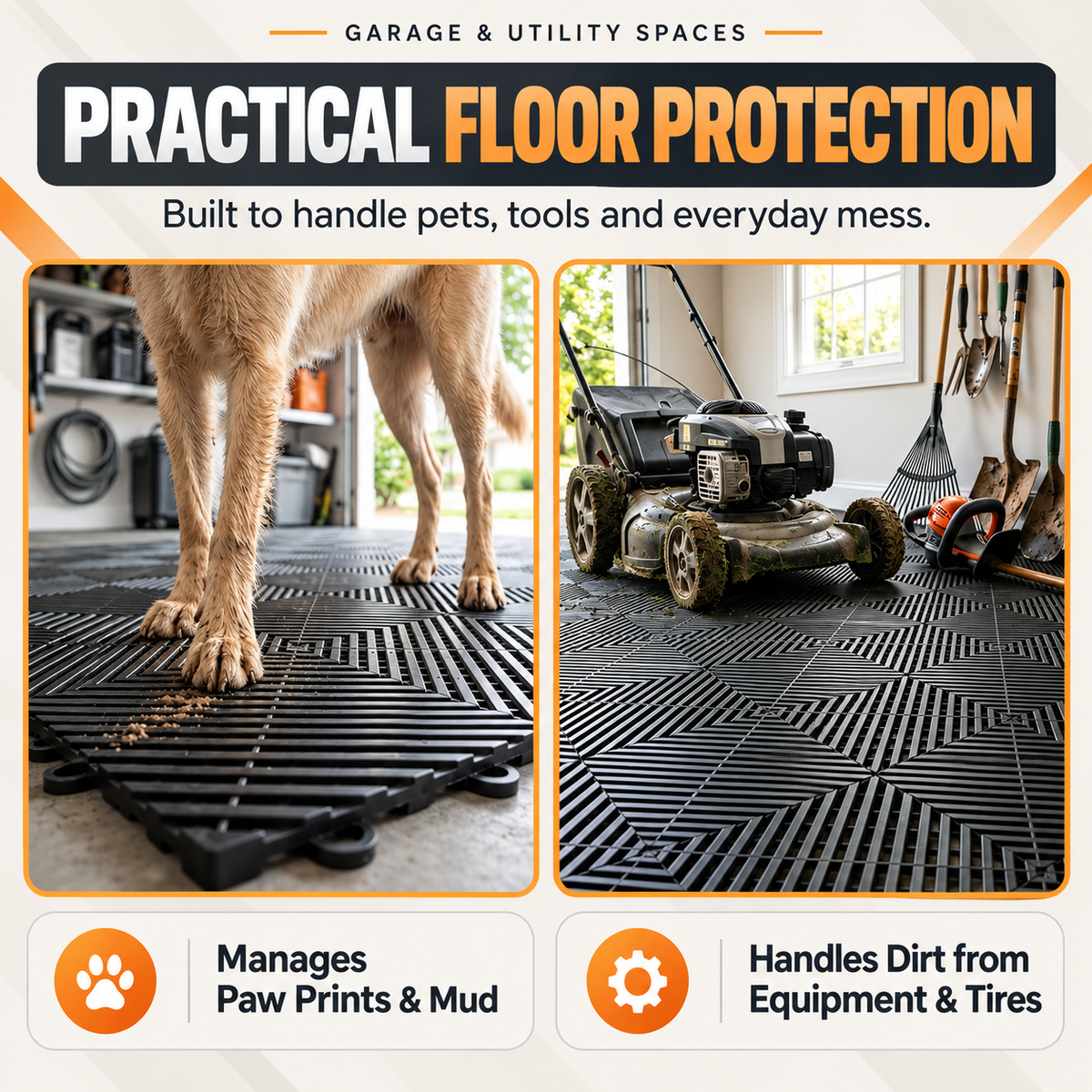 New Model Interlocking Garage Floor Tiles 40x40x1.8 cm Deck Tile  steelmates