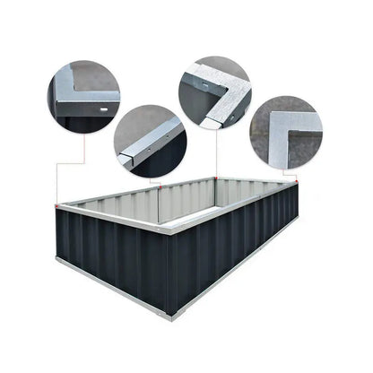 Planter Box / Garden Box/ Raised Garden Bed 900x900x400 GREY steelmates