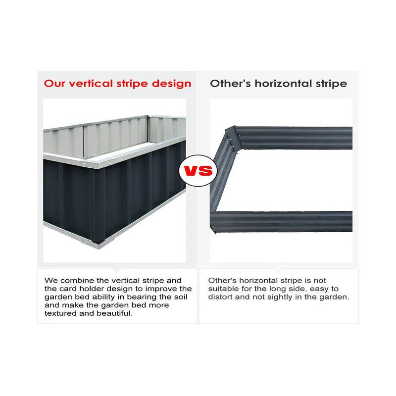 Planter Box / Garden Box/ Raised Garden Bed 900x900x400 GREY steelmates