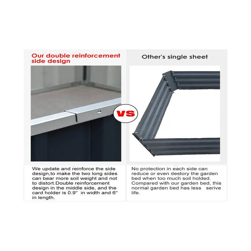 Planter Box / Garden Box/ Raised Garden Bed 900x900x400 GREY steelmates