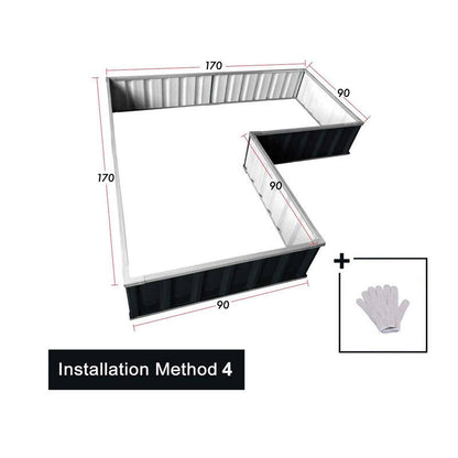 Planter box New Model with 4 layout options Grey 40cm Height