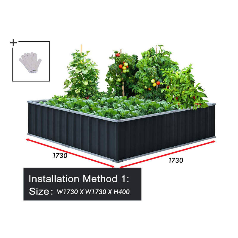 Planter box New Model with 4 layout options Grey 40cm Height - Set of two
