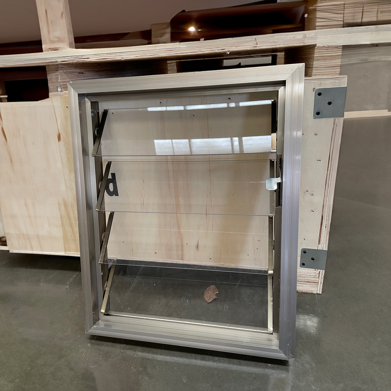 LOUVRE WINDOW  550 W x 665 H Aluminium Frame