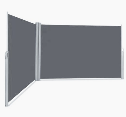 Aluminum Retractable Side Awning Shade 2m x 6m - Grey