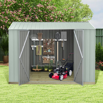 3030 x 2280 x 2025mm Ulti-mates Garden Shed Gable Roof Hazy Grey