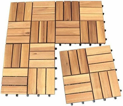 Acacia Hardwood Deck Tile 300x300x24 - pack of 10