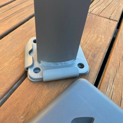 Floor Mounted Pole Shoe Footer for steel side awning