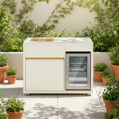 Outdoor Kitchen Fridge Module – 58L Refrigerator & Storage Drawers  Steelmates