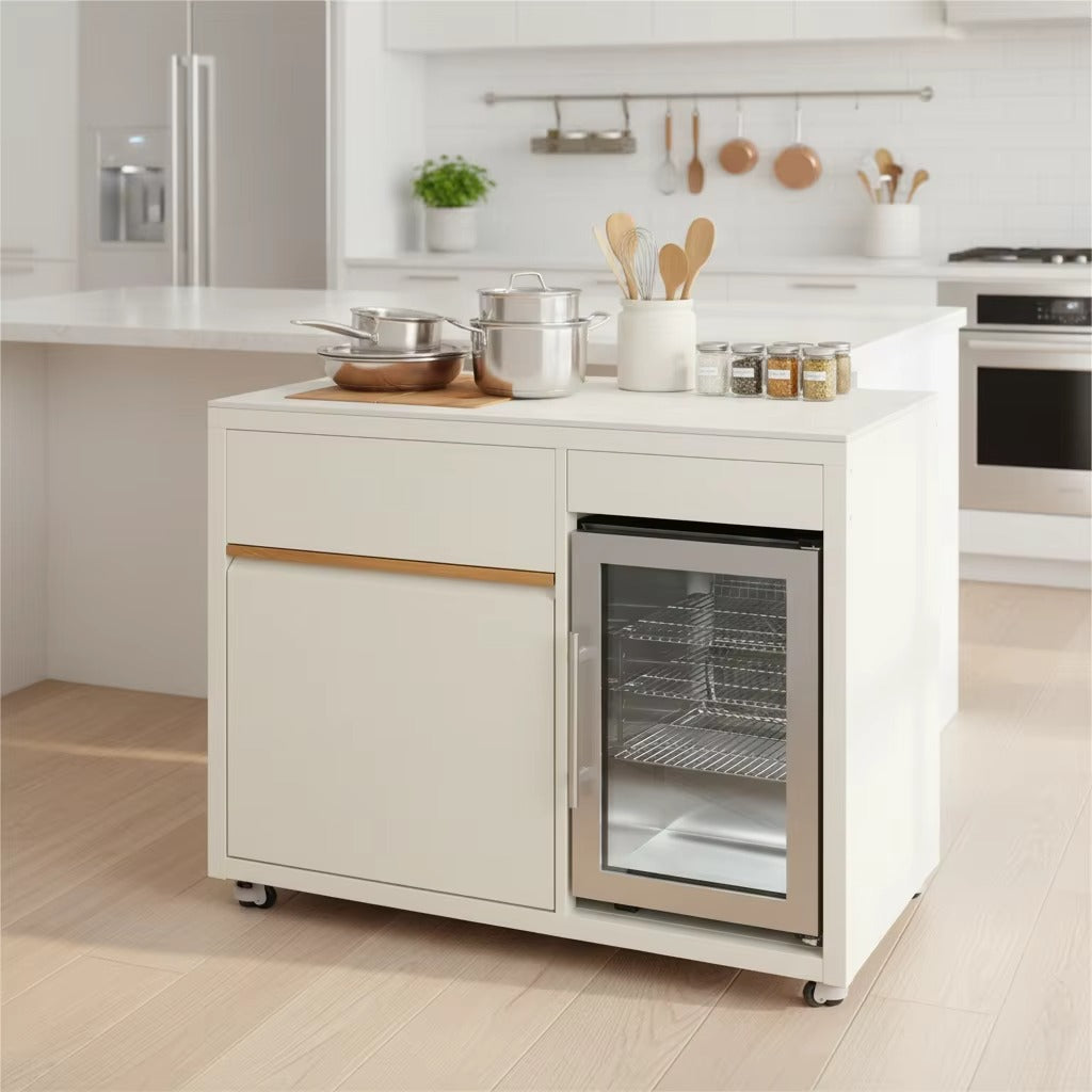 Outdoor Kitchen Fridge Module – 58L Refrigerator & Storage Drawers  Steelmates