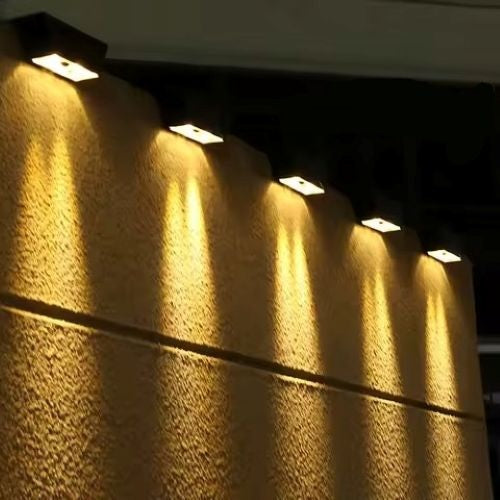 Solar Fence Lights Outdoor 5 Pack Warm White LED Solar Garden Lights  Steelmates