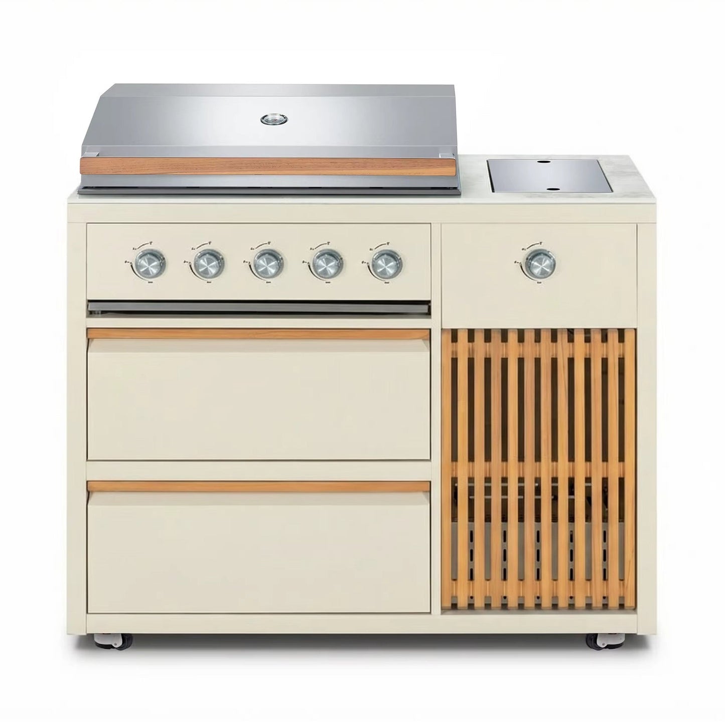 Outdoor Kitchen Gas Grill Module – 5 Burner  Steelmates