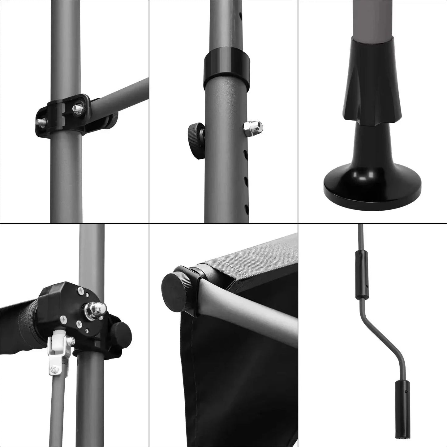 Adjustable Clamp Awning Sunshade Outdoor Shelter 200x120cm  Steelmates