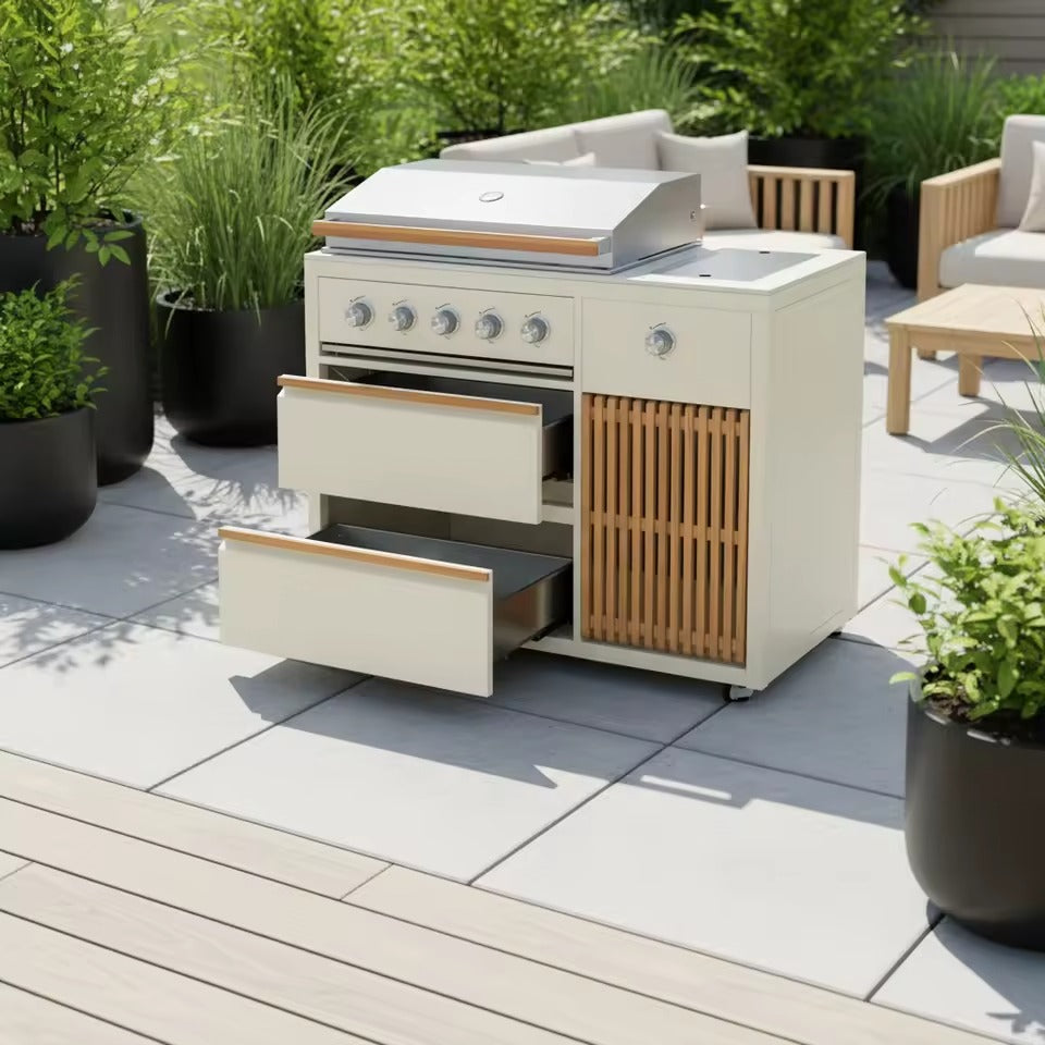 Outdoor Kitchen Gas Grill Module – 5 Burner  Steelmates