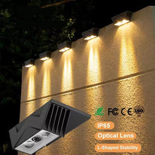 Solar Fence Lights Outdoor 5 Pack Warm White LED Solar Garden Lights  Steelmates