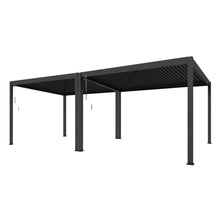 6000 L x 3000 W x 2500 H Louvred Pergola Louvre Roof Dark Grey