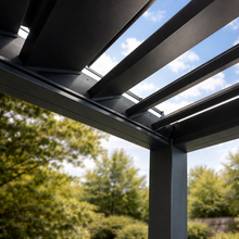 6000 L x 3000 W x 2500 H Louvred Pergola Louvre Roof Dark Grey