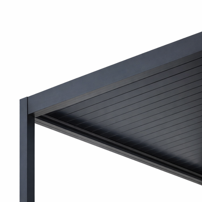 3000 L x 4000 W x 2500 H Louvred Pergola Louvre Roof Dark Grey  Steelmates