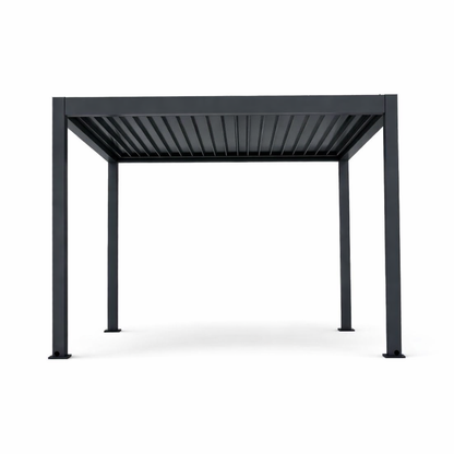 3000 L x 4000 W x 2500 H Louvred Pergola Louvre Roof Dark Grey  Steelmates