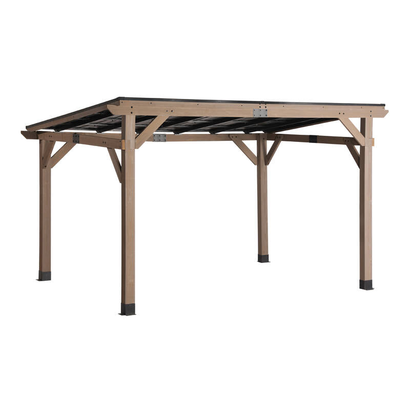 3986 L x 3350 W x 2488 H Outdoor Patio Cedar Wood Gazebo