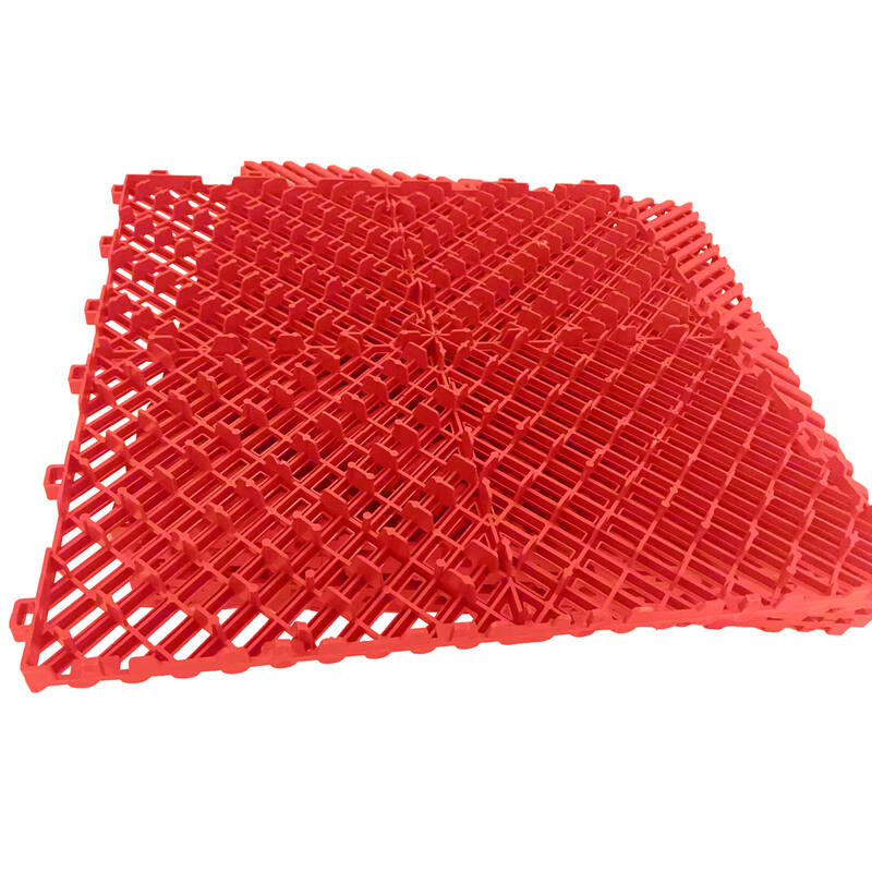Interlocking Garage Floor Tiles 40x40x1.8 cm Deck Tile Red