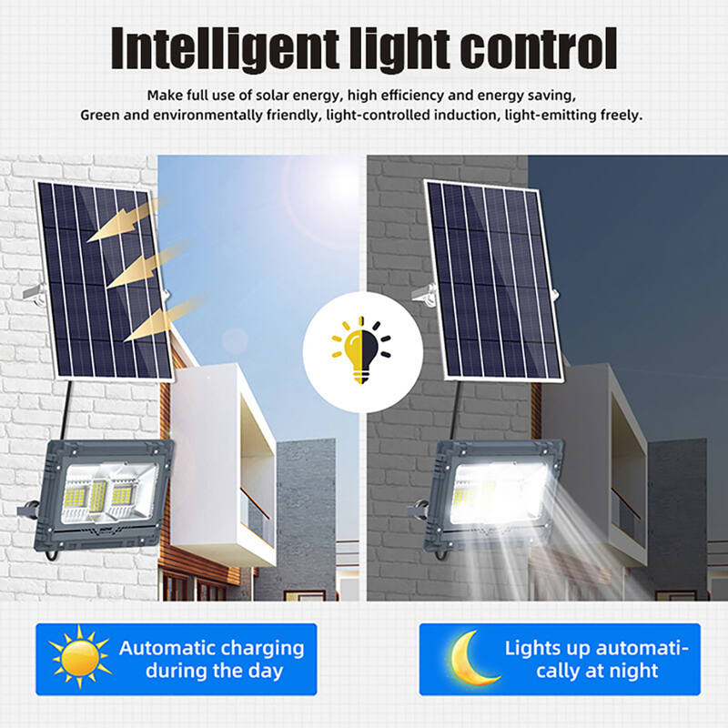 Solar Lights Street Flood Light Remote Outdoor Garden Security Lamp 60W