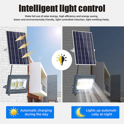 Solar Lights Street Flood Light Remote Outdoor Garden Security Lamp 60W