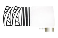 Door Canopy W360xD100cm DIY Window Door Awning Sun Shade with Clear Roof Panel