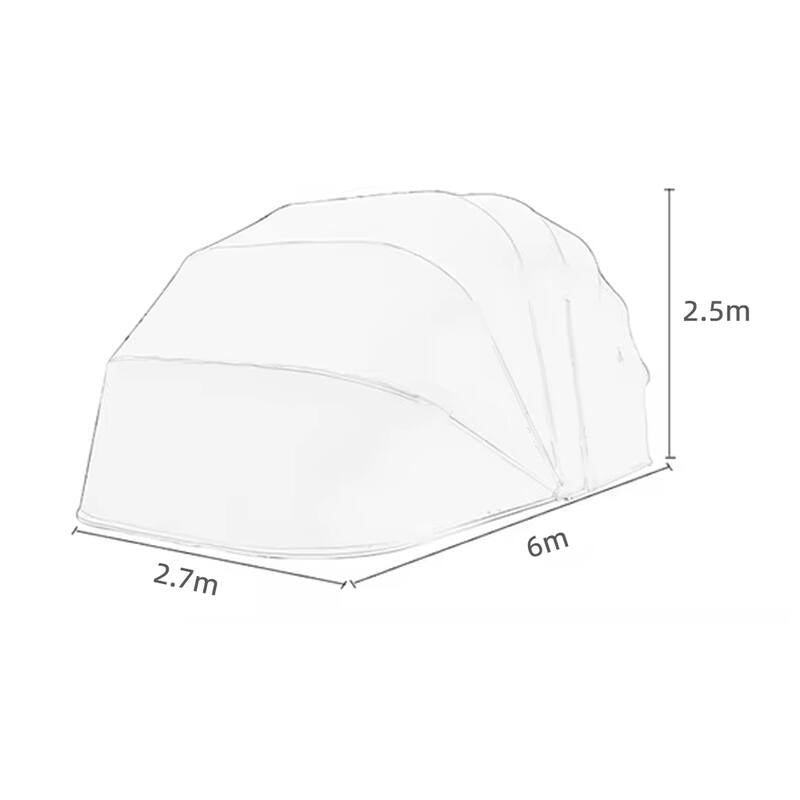 Foldable Grey Tent Garage with 900D Oxford Cloth 600x270x250cm