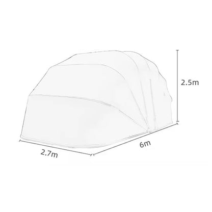 Foldable Grey Tent Garage with 900D Oxford Cloth 600x270x250cm