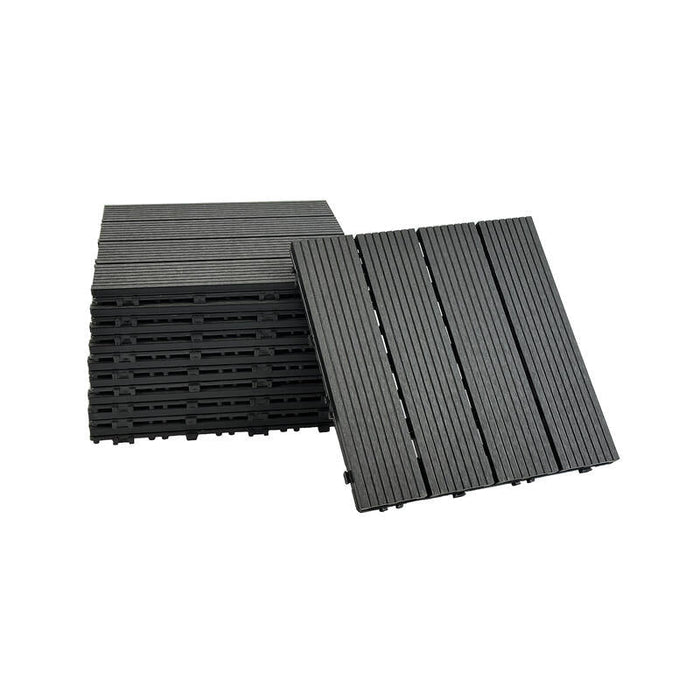DIY Decking Tiles Black 300*300*20 - Pack of 10  steelmates