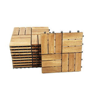 Acacia Hardwood Deck Tile 300x300x24 - pack of 10  steelmates