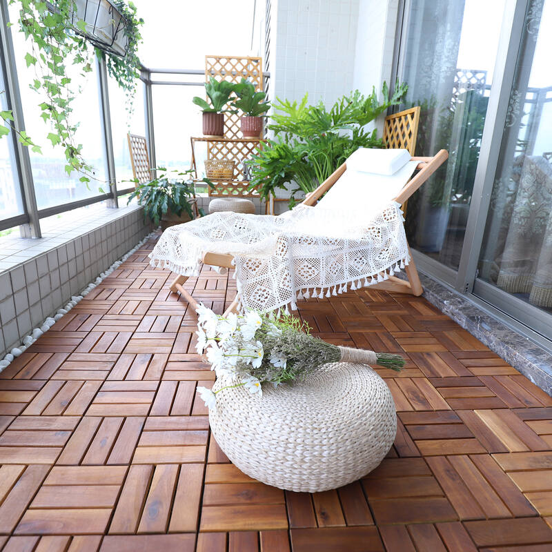 Acacia Hardwood Deck Tile 300x300x24 - pack of 10