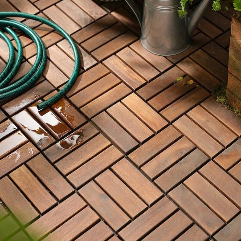Acacia Hardwood Deck Tile 300x300x24 - pack of 10