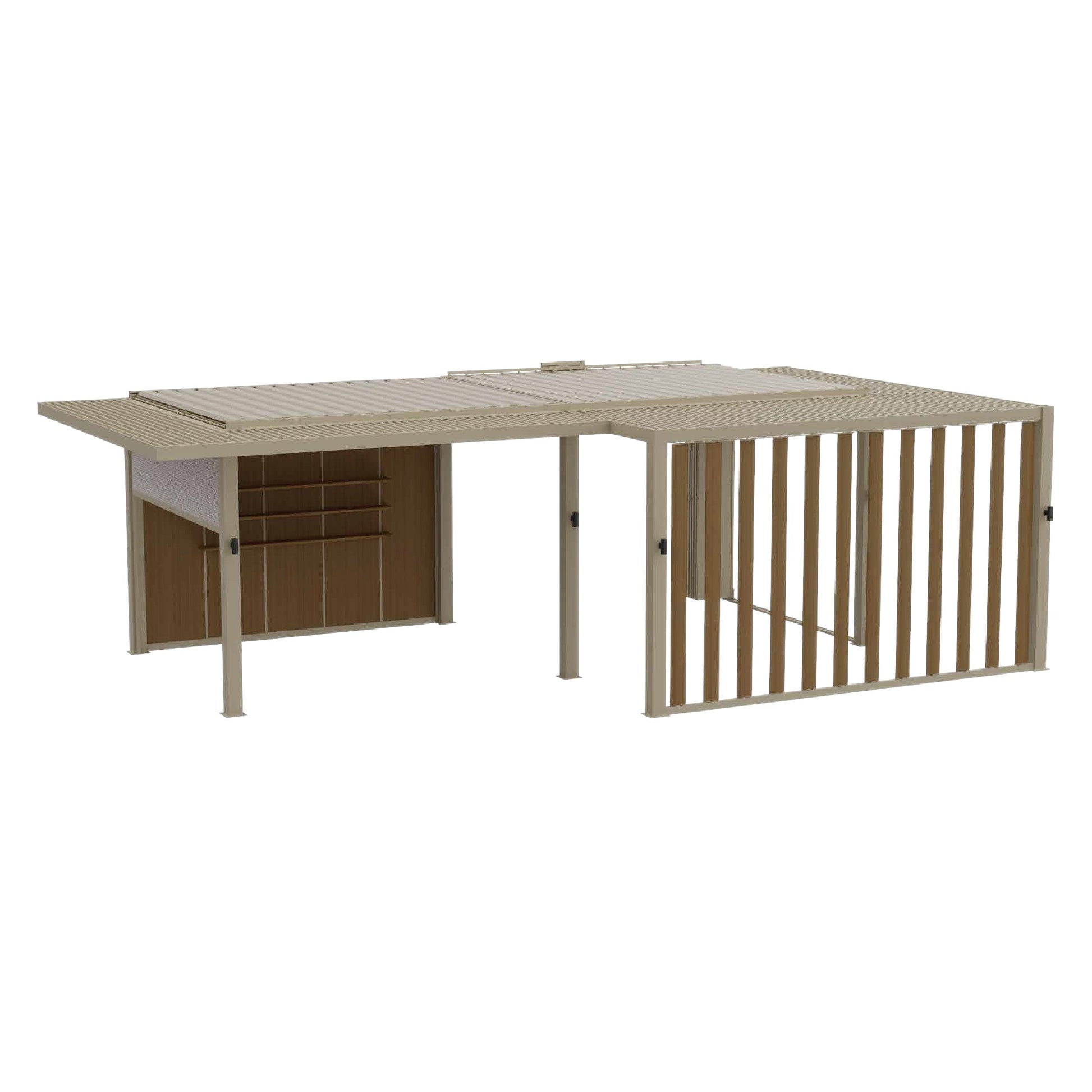Luxury Outdoor Pavilion with Kitchen Cabinet Set  Steelmates