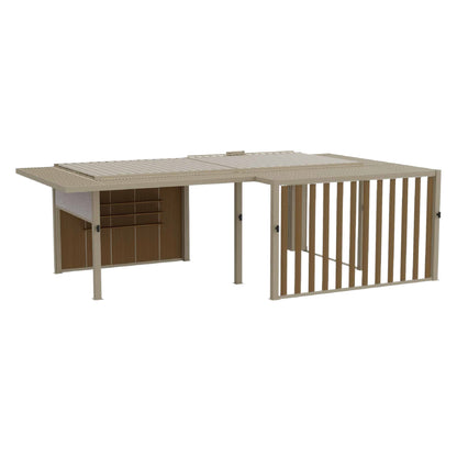 Luxury Outdoor Pavilion with Kitchen Cabinet Set  Steelmates