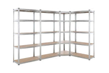 5 tier DIY Shelving H1800 x 900 x 400 With Corner Unit & 3 Storage Shelves steelmates